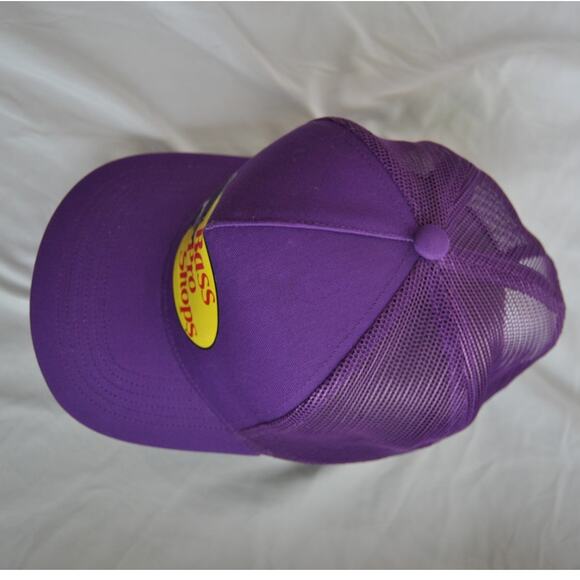 Bass Pro Shop Gone Fishing Purple Snapback Hat OSFM - Picture 6 of 12
